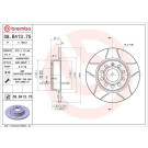 BREMBO Bremsscheibe Max HA | AUDI,CUPRA,SEAT,SKODA,VW 03 | 08.B413.75