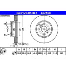 Bremsscheibe Toyota P. Corolla 1.3-2.0D 92-02 | 24.0122-0158.1