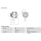 Lichtmaschine | MERCEDES,SSANGYONG,DAEWOO | 0 986 038 170
