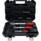 BGS Umschaltknarren-Satz | ausziehbar | Abtrieb Außenvierkant 6,3 mm (1/4"""") - 10 mm (3/8"""") - 12,5 mm (1/2"""") | 3-tlg | 72113