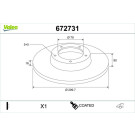VALEO Bremsscheibe | 672731