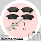ZIMMERMANN Bremsbelagsatz, Scheibenbremse | 22104.160.2