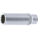 BGS Steckschlüssel-Einsatz Gear Lock, tief | Antrieb Innenvierkant 6,3 mm (1/4"""") | SW 10 mm | 10160