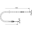 Handbremsseil re | RENAULT Megane 01 | 1987477653