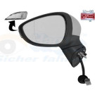 Aussenspiegel li. elek. Verst. bhz. grund Ford Fiesta CB1 asphärisch 6Pin, +Blink. OE 1799162 + HAGUS