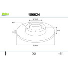VALEO Bremsscheibe 186624