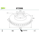 VALEO Bremsscheibe | 672506