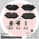 ZIMMERMANN Bremsbelagsatz, Scheibenbremse | 26687.180.2