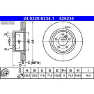 Bremsscheibe Bmw T. X3/X4 1.6-3.0 10- Power Disc | 24.0320-0234.1