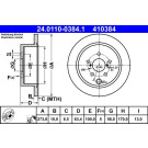 Bremsscheibe Subaru T. Impreza/Forester/Xv 1.6-2.0 12 | 24.0110-0384.1