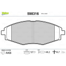 VALEO Bremsbeläge 598316