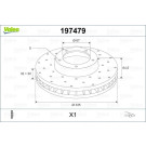 VALEO Bremsscheibe 197479 VALEO Bremsscheibe 197479