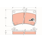 Bremsklötze VA | MAZDA 121,323 89 | GDB1024