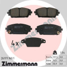 ZIMMERMANN Bremsbelagsatz, Scheibenbremse | 26177.160.1