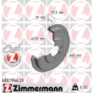 ZIMMERMANN Bremstrommel | 600.1966.20