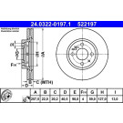 Bremsscheibe Peugeot P. Bipper 1.3 Hdi/1.4 08- Power Disc | 24.0322-0197.1