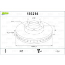 VALEO Bremsscheibe 186214