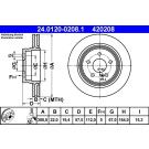 Bremsscheibe Db T. W204/S204/C207/A207 07 | 24.0120-0208.1