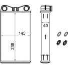 Wärmetauscher, Innenraumheizung BEHR AH 239 000S