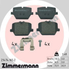 ZIMMERMANN Bremsbelagsatz, Scheibenbremse | 21474.165.2
