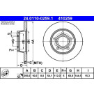 Bremsscheibe Audi T. A6 1.8-3.0 Quattro 97-05 | 24.0110-0259.1
