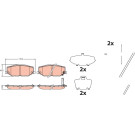 Bremsbelagsatz, Scheibenbremse | SUZUKI Jimny 18 | GDB2455