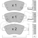 CIFAM Bremsbelagsatz, Scheibenbremse 822-321-4