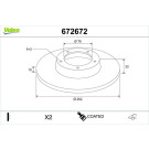 VALEO Bremsscheibe | 672672