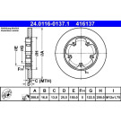 Bremsscheibe | 24.0116-0137.1