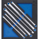 BGS Werkstattwageneinlage 2/3: Doppel-Ringschlüssel-Satz | extra lang | SW 10 x 11 - 22 x 24 mm | 6-tlg | 4194