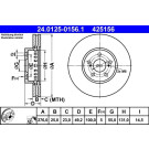 Bremsscheibe Toyota P. Avensis 1.6-2.0 97-03 | 24.0125-0156.1