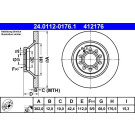 Bremsscheibe Audi T. A6 2.7-3.0 Tdi/3.0-4.2 Fsi Quattro 06-11 | 24.0112-0176.1
