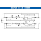 ATE Seilzug, Feststellbremse 24.3727-0695.2