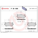 BREMBO Bremsklötze HA | KIA Carens Clarus, Shuma 96-04 | P 30 008