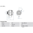 Lichtmaschine | FIAT,LANCIA | 0 986 042 000