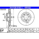 Bremsscheibe Citroen P. C4 1.2-2.0 13 | 24.0126-0183.1
