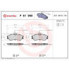 BREMBO Bremsklötze VA | CITROEN Berlingo, Xsara PEUGEOT 306 93-15 | P 61 060