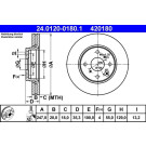 Bremsscheibe Citroen P. C1 1.0-1.2/1.4 Hdi 05 | 24.0120-0180.1