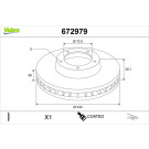 VALEO Bremsscheibe | 672979