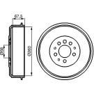 Bremstrommel | VW T4 90 | 0 986 477 046