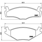BREMBO Bremsklötze VA | SEAT Cordoba, Ibiza VW Golf, Passat 81-99 | P 85 024