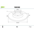 VALEO Bremsscheibe 186300 VALEO Bremsscheibe 186300