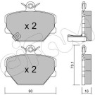 Bremsklötze VA | SMART Fortwo,CC,Roadster 98 | 822-341-0