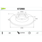 VALEO Bremsscheibe | 672980