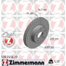 ZIMMERMANN Bremsscheibe | 530.2456.20