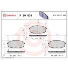 BREMBO Bremsklötze VA | HYUNDAI i30 KIA Ceed 07 | P 30 034