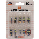 LIMSPAR1 10 Stück Glassockel W5W 15 x 3014 SMD Weiß T10 Canbus