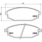 BREMBO Bremsklötze VA | HYUNDAI Galoloper 91-03 | P 54 027