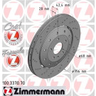 ZIMMERMANN Bremsscheibe 100.3370.70 Formula Z