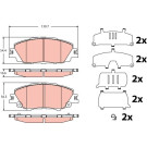 Bremsbelagsatz, Scheibenbremse | TOYOTA Corolla, Prius 18 | GDB2394